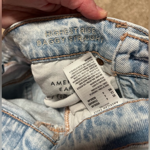 American eagle highest rise baggy straight jeans - Picture 2 of 2